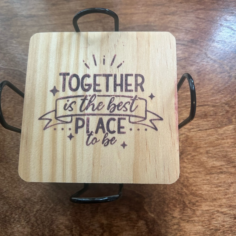 New Handcrafted Wooden Coaster Set
Of 4